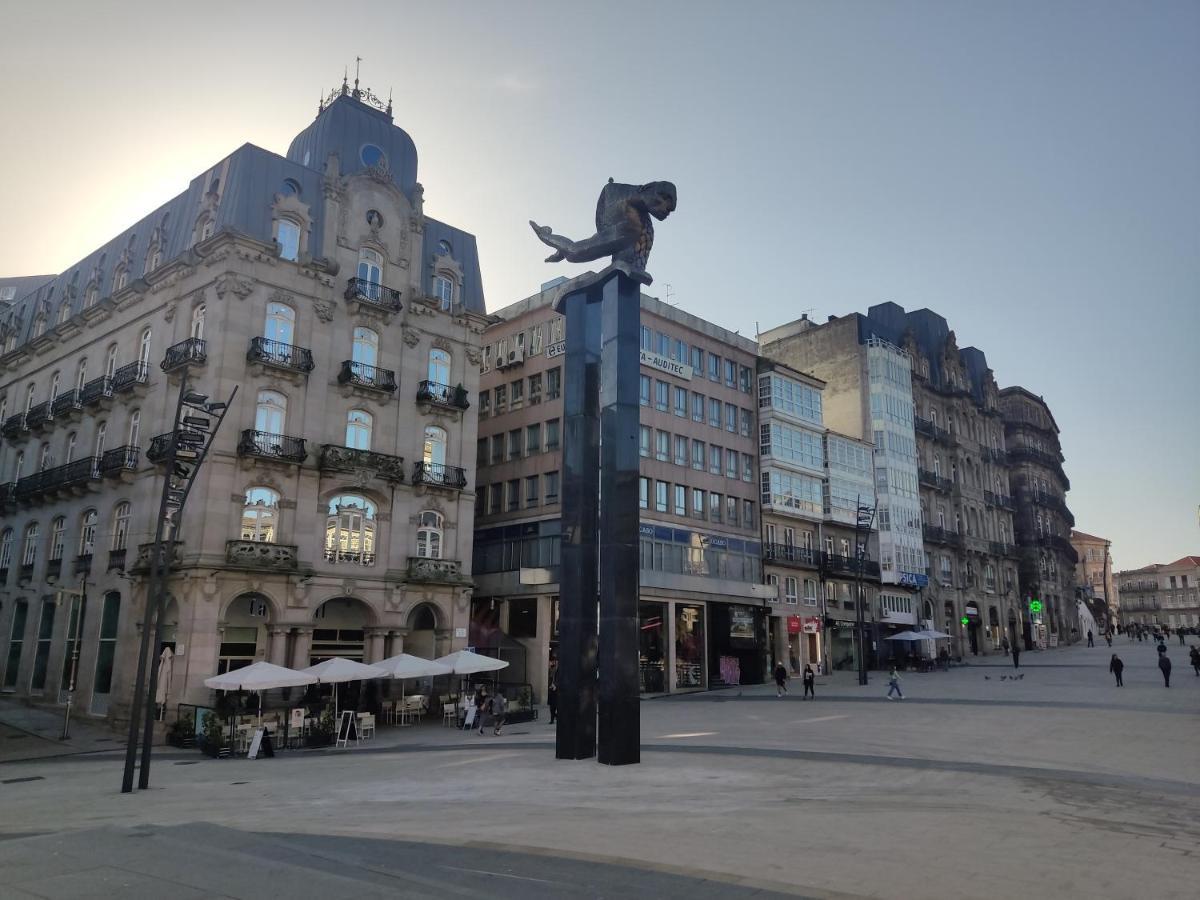 Pleno Centro, Terraza, Principe, 5 Min Casco Vello Y Estacion Ave Daire Vigo Dış mekan fotoğraf